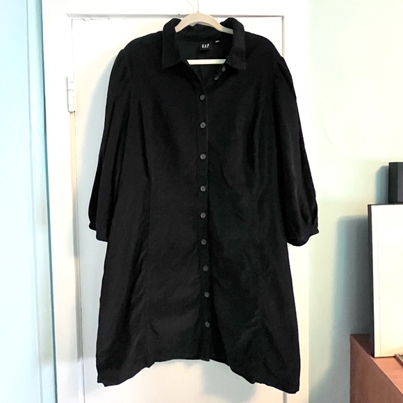 Gap Puffed Sleeve Corduroy Mini Dress, Navy, XXL - Picture 7 of 7